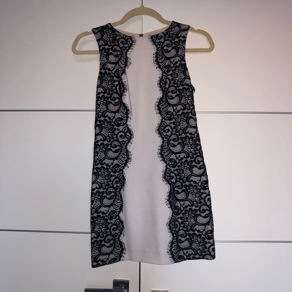 White Dress with Black Lace